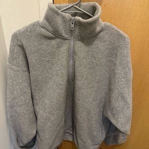 tna fleece quarter-zip sweater